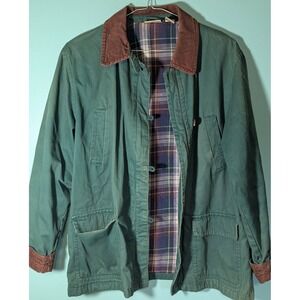 Summit Hill Petite Zip up Jacket Size Medium Vintage Barn Type Jacket 100% Cotto